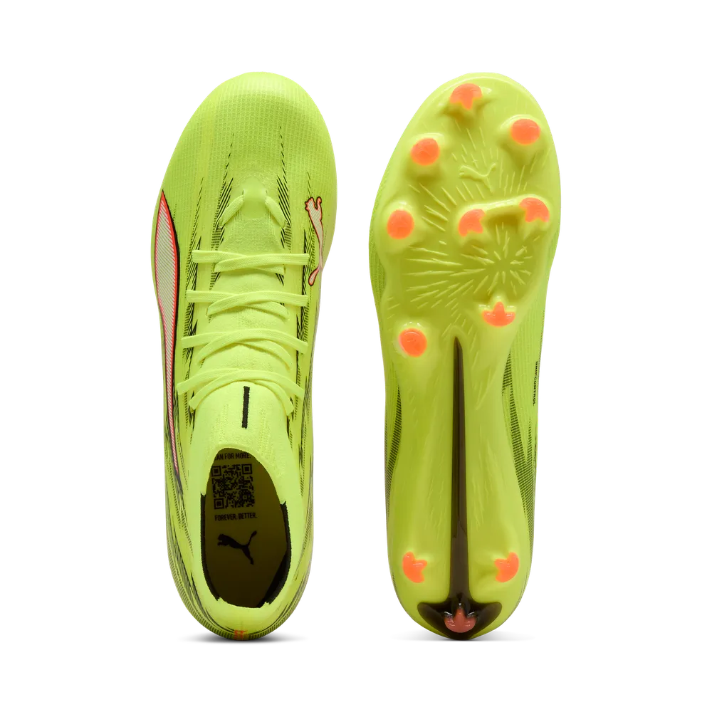 Puma ULTRA 6 MATCH+ FG/AG Fußballschuhe - Yellow Alert/Black/Red/Lime