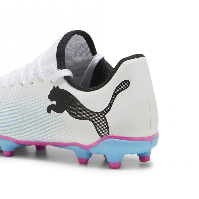 Puma FUTURE 7 PLAY FG/AG JR Fussballschuh - white poison pink Puma FUTURE 7 PLAY FG/AG JR Fussballschuh - white poison pink