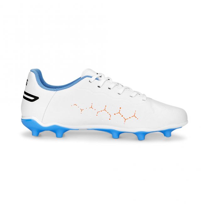 Puma King Match Jr. FG/AG Kinder Fussballschuh - white blue glimmer Puma King Match Jr. FG/AG Kinder Fussballschuh - white blue glimmer
