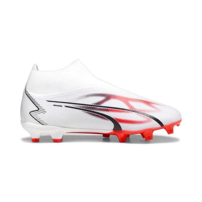 Puma ULTRA MATCH+ LL FG/AG Fussballschuh - white black fire red