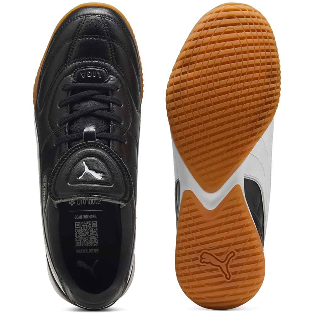 Puma KING LIGA IT Hallenfußballschuhe – black/white silver Puma KING LIGA IT Hallenfußballschuhe – black/white silver