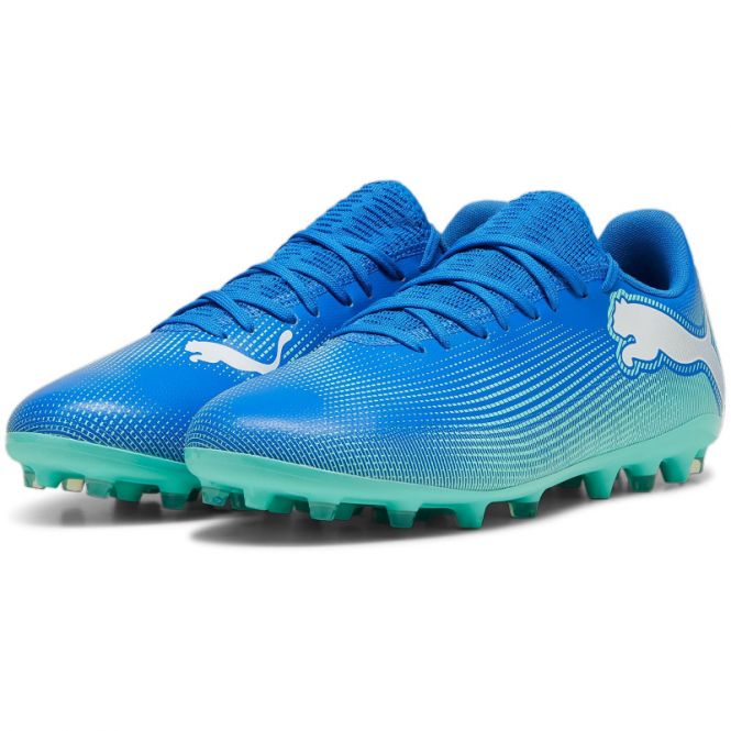 Puma FUTURE 7 PLAY MG Rasen + Kunstrasenschuh - Bluemazing White-Electric Peppermint