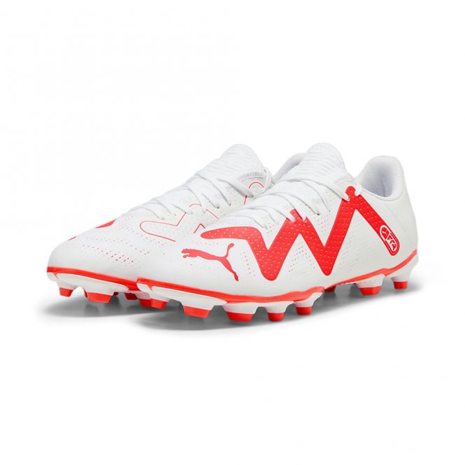 Puma FUTURE PLAY FG/AG Fussballschuh - white black fire red Puma FUTURE PLAY FG/AG Fussballschuh - white black fire red