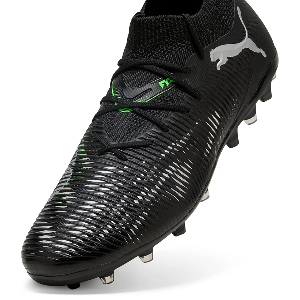 Puma FUTURE 8 MATCH MG Fußballschuhe – Black Silver/Fluo Green