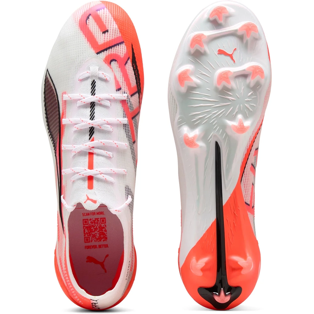 Puma ULTRA 5 ULTIMATE FG Fußballschuhe – White/Black Glowing Red Puma ULTRA 5 ULTIMATE FG Fußballschuhe – White/Black Glowing Red
