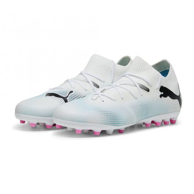 Puma FUTURE 7 MATCH MG JR Rasen + Kunstrasenschuh - white poison pink Puma FUTURE 7 MATCH MG JR Rasen + Kunstrasenschuh - white poison pink