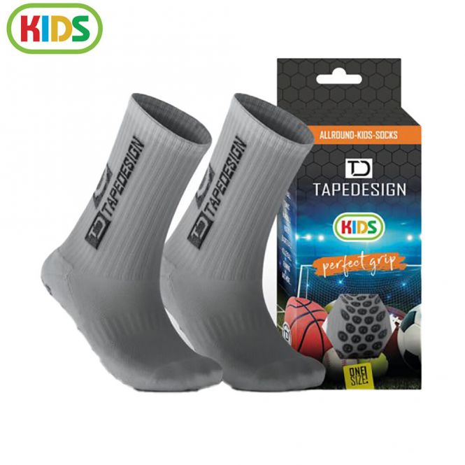 TAPEDESIGN Allround Classic Grip Kinder Fussballsocken - light grey TAPEDESIGN Allround Classic Grip Kinder Fussballsocken - light grey