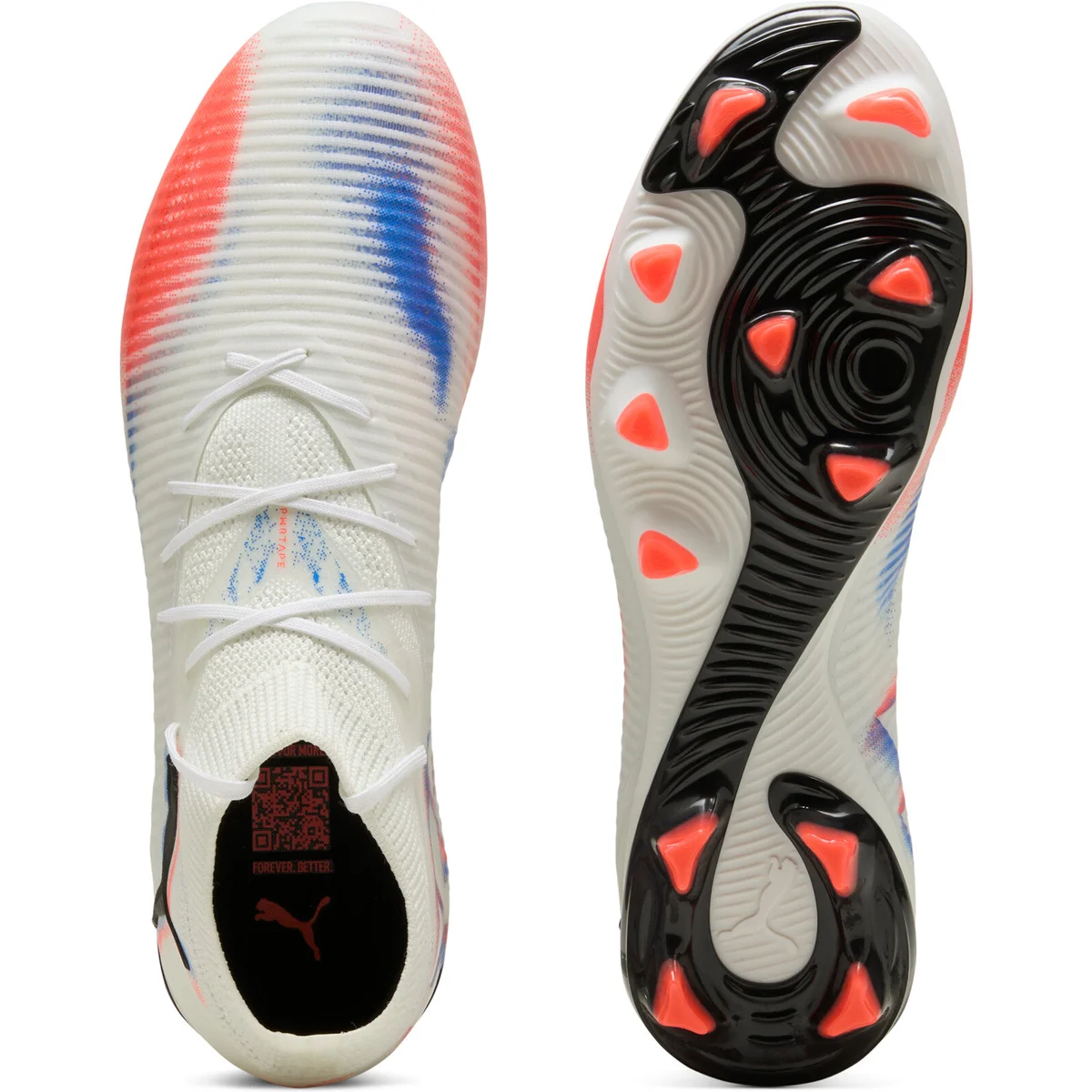 Puma FUTURE 8 PRO FG/AG Fußballschuhe Unisex – White Black Glowing Red