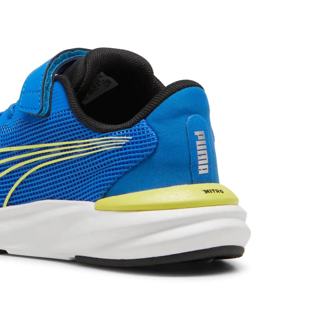 Puma Rapid NITRO™ PS - Blue/Black/Lime - Laufschuhe für Kinder