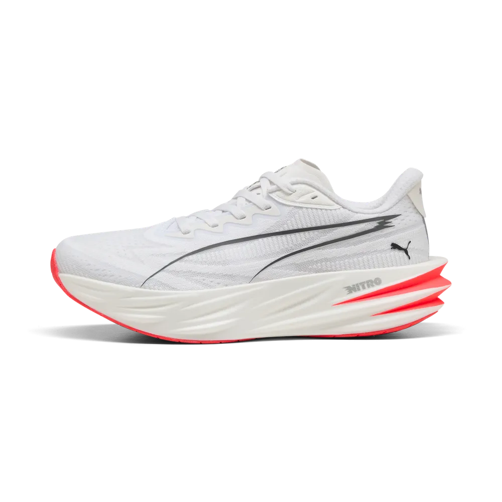 Puma Deviate Pure NITRO Laufschuhe für Damen – White/Ultra Red/Silver Puma Deviate Pure NITRO Laufschuhe für Damen – White/Ultra Red/Silver