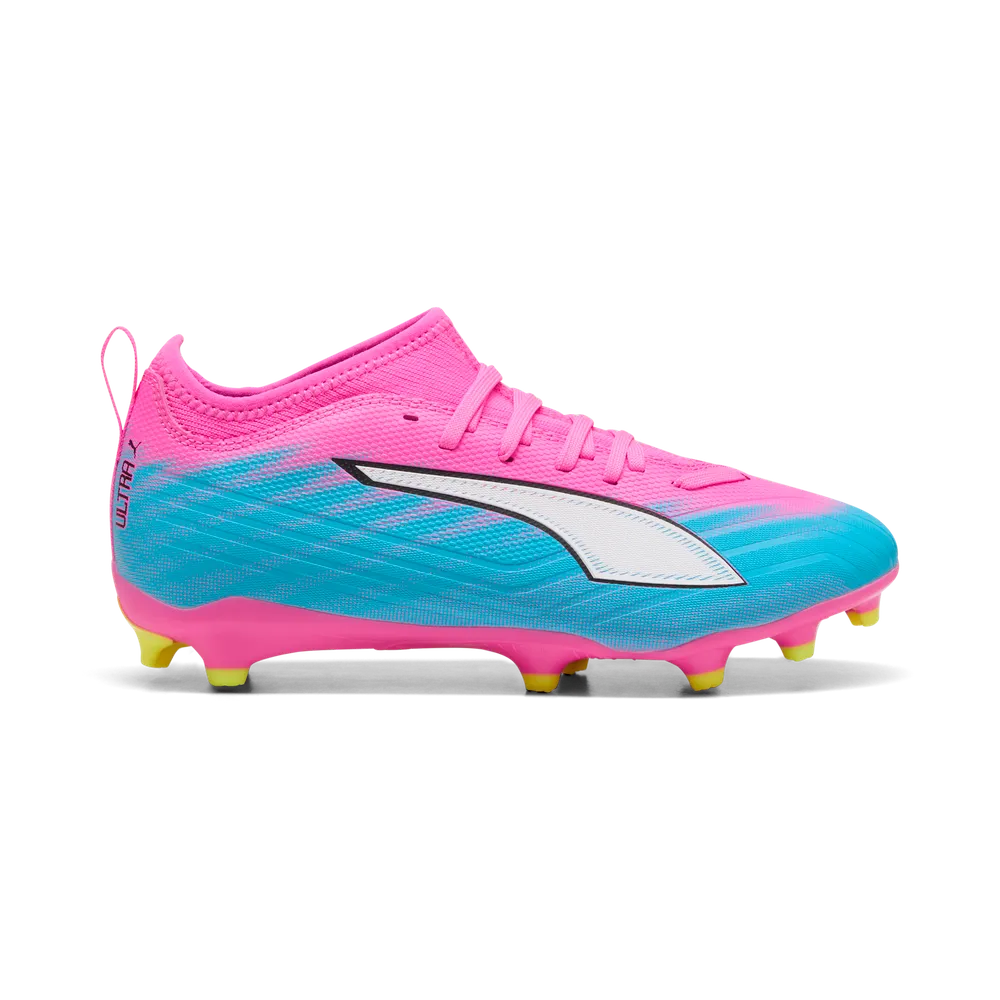 Puma ULTRA 6 MATCH FG/AG Jr Fußballschuhe Kinder – Poison Pink/White/Aqua/Black 