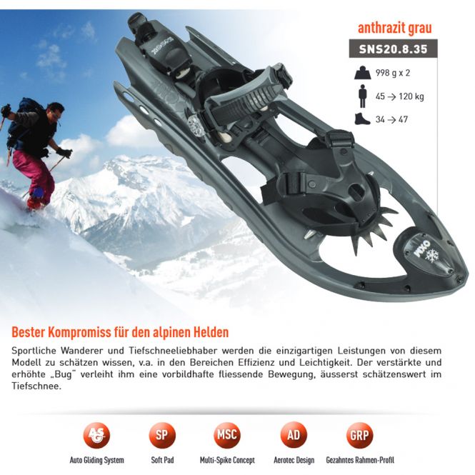 INOOK OXM Alpin-Schneeschuhe - Größen (EU 34>47) INOOK OXM Alpin-Schneeschuhe - Größen (EU 34>47)