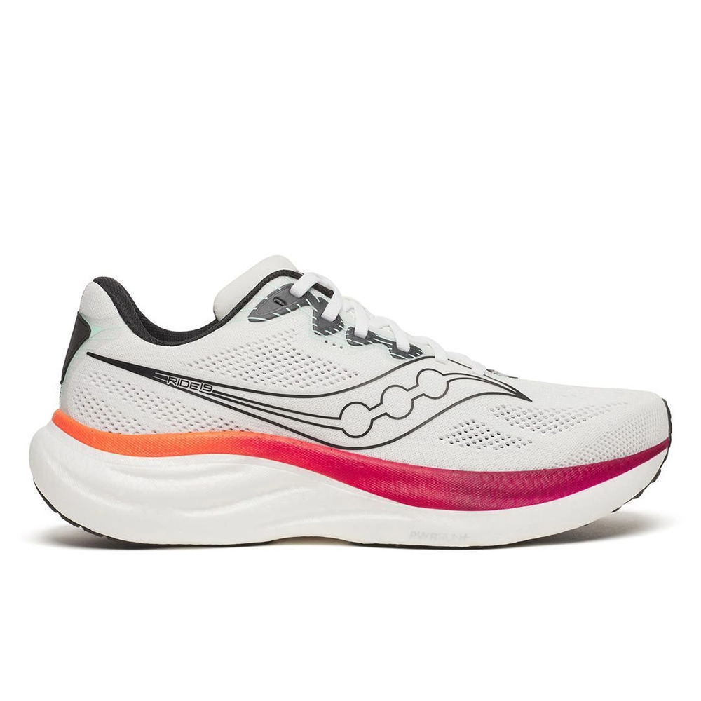 Saucony Ride 19 Herren Neutral-Laufschuh - White | Crimson
