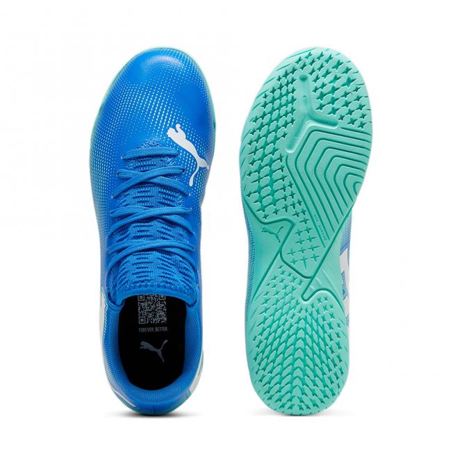 Puma FUTURE 7 PLAY IT JR Hallenschuh - Hyperlink Blue Mint