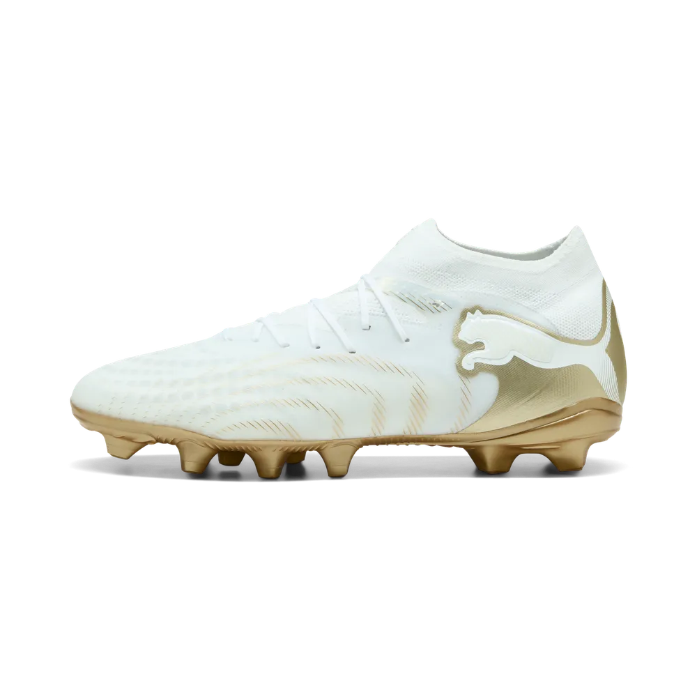 Puma FUTURE 9 PRO FG/AG Fußballschuhe – White Metallic Gold / Black Puma FUTURE 9 PRO FG/AG Fußballschuhe – White Metallic Gold / Black
