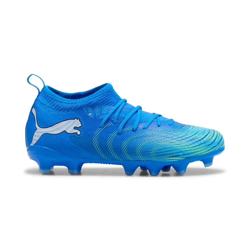 Puma FUTURE 9 MATCH FG/AG Fußballschuhe Kinder – Ultra Blue / White / Luminous Blue / Black