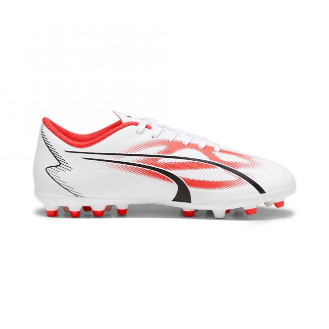 Puma ULTRA PLAY JR MG Rasen + Kunstrasenschuh - white black fire red Puma ULTRA PLAY JR MG Rasen + Kunstrasenschuh - white black fire red