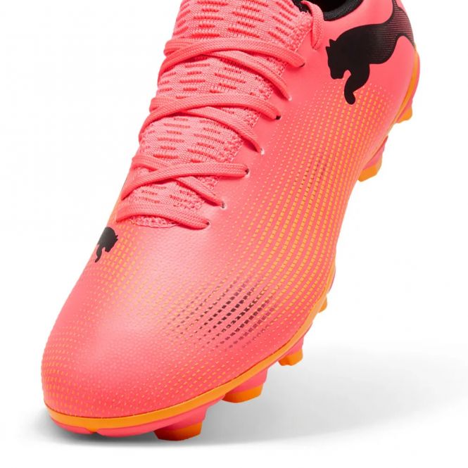 Puma FUTURE 7 PLAY FG/AG JR Fussballschuh - Sunset Glow/Black Sun Stream