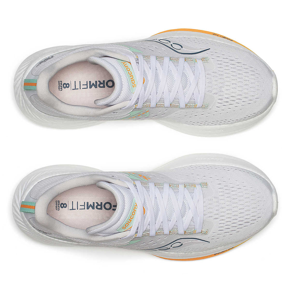 saucony Ride 17 Damen Neutral Laufschuh - White | Peel