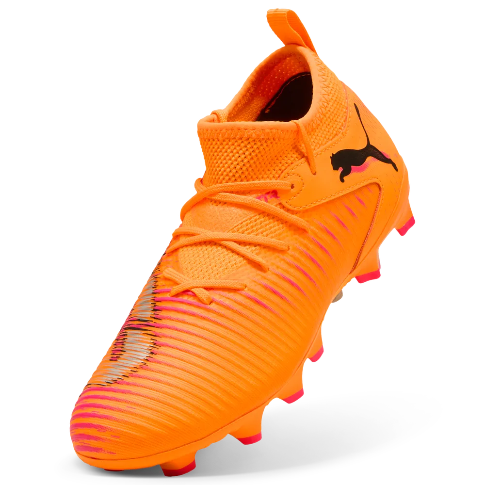 Puma FUTURE 8 MATCH FG/AG Jr Fußballschuhe Kinder – Heat Fire/Black Ravish
