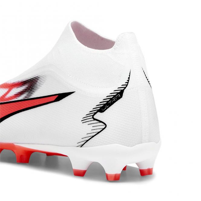Puma ULTRA MATCH+ LL FG/AG Fussballschuh - white black fire red