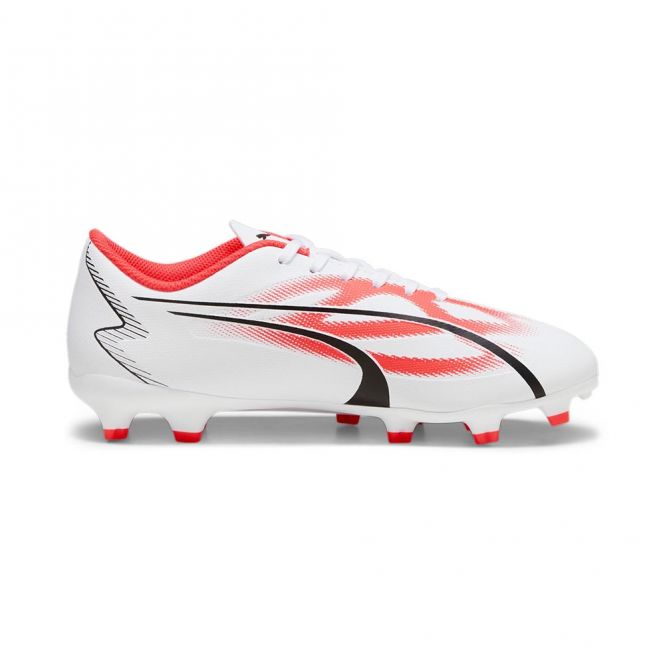Puma ULTRA PLAY FG/AG JR Fussballschuh - white black fire red