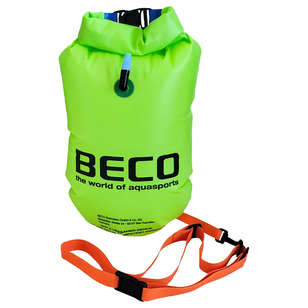 BECO Schwimmboje mit Dry Bag – Sicherheitsboje für Freiwasserschwimmen