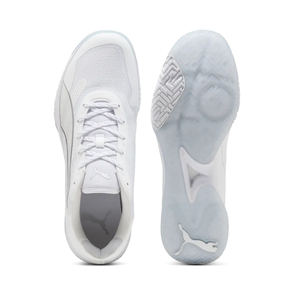 PUMA Accelerate Turbo 4 White/Silver/Ash Grey - Handballschuhe Herren PUMA Accelerate Turbo 4 White/Silver/Ash Grey - Handballschuhe Herren