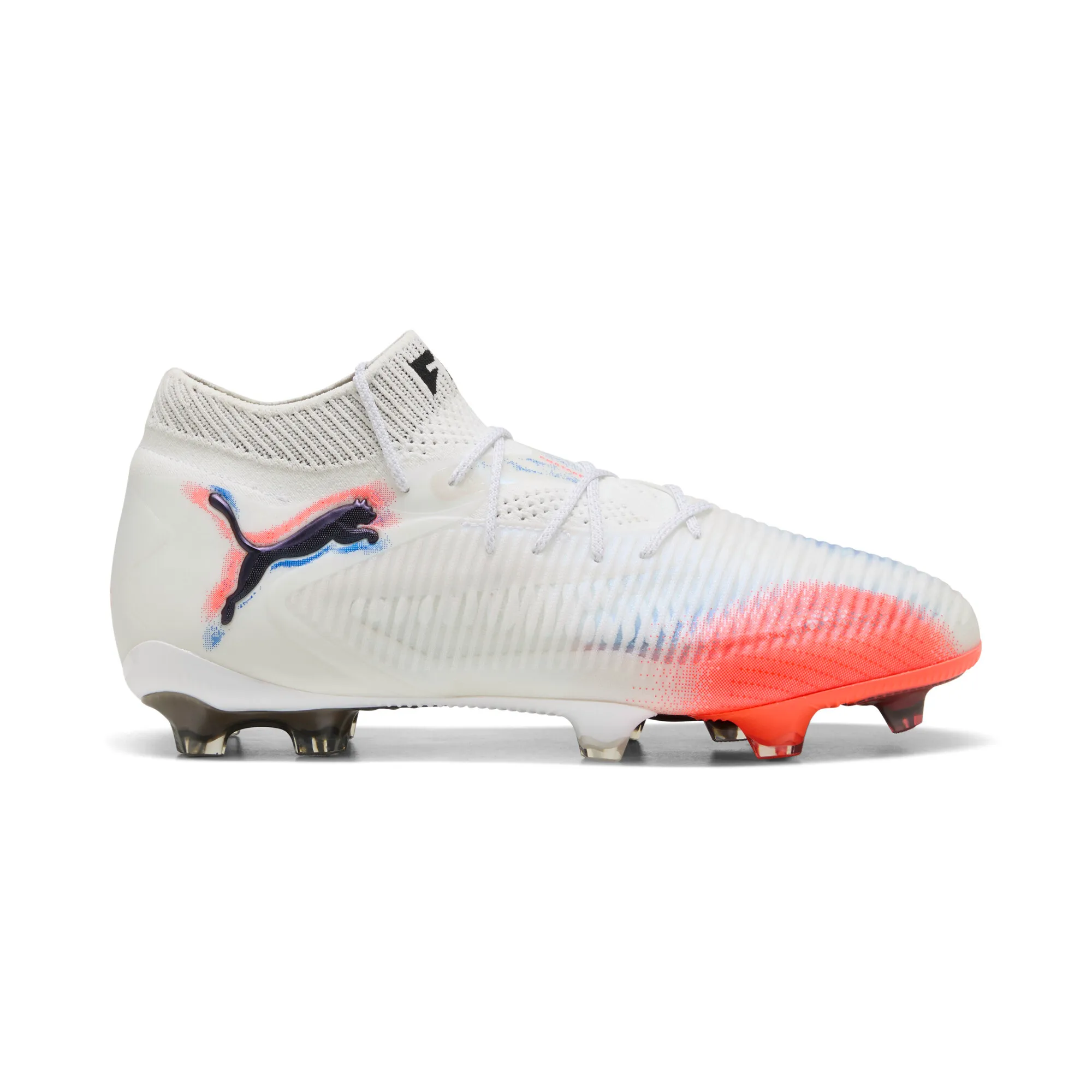 Puma FUTURE 8 ULTIMATE FG Fußballschuhe Unisex – White Black Glowing Red