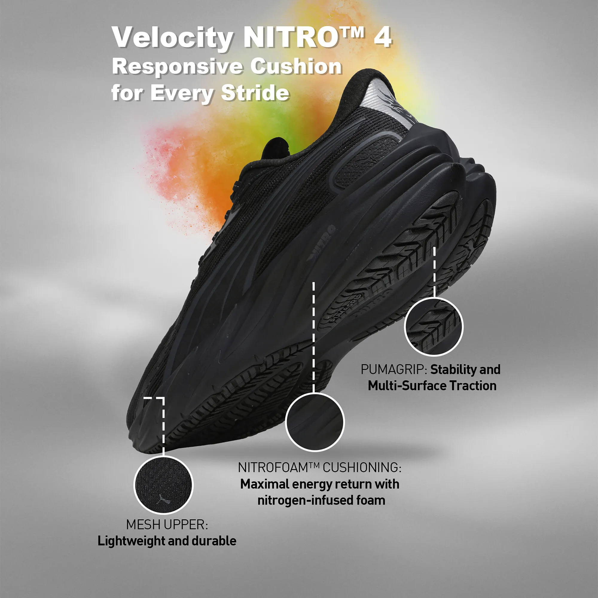 Puma Deviate NITRO™ 4 schwarz - Laufschuhe für Herren
