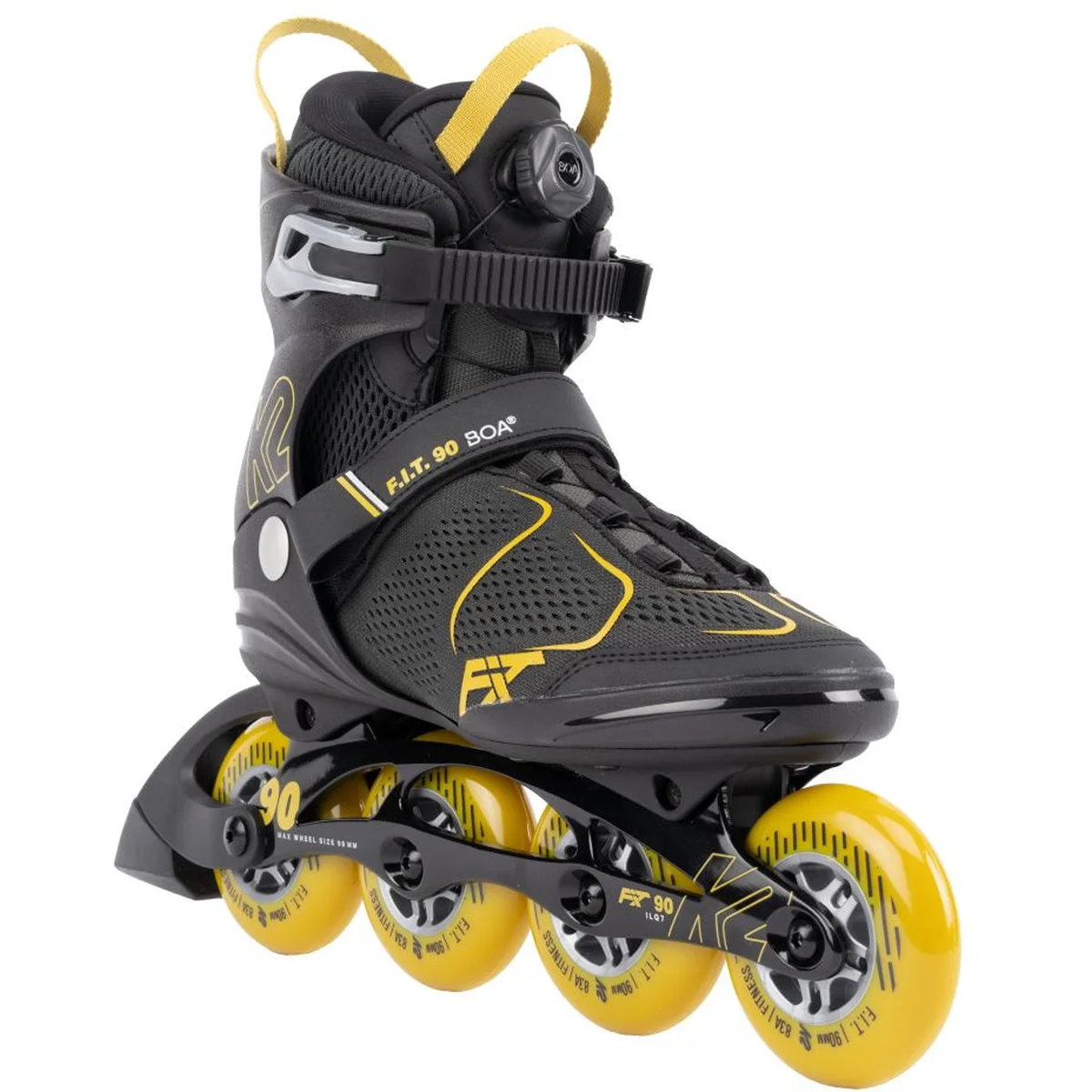 K2 F.I.T. 90 BOA Herren Inline Skate - gray/mustard