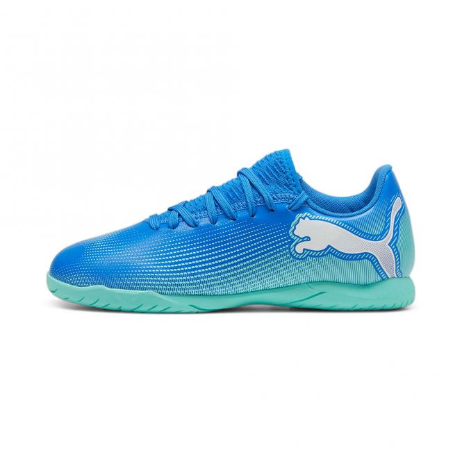 Puma FUTURE 7 PLAY IT JR Hallenschuh - Hyperlink Blue Mint