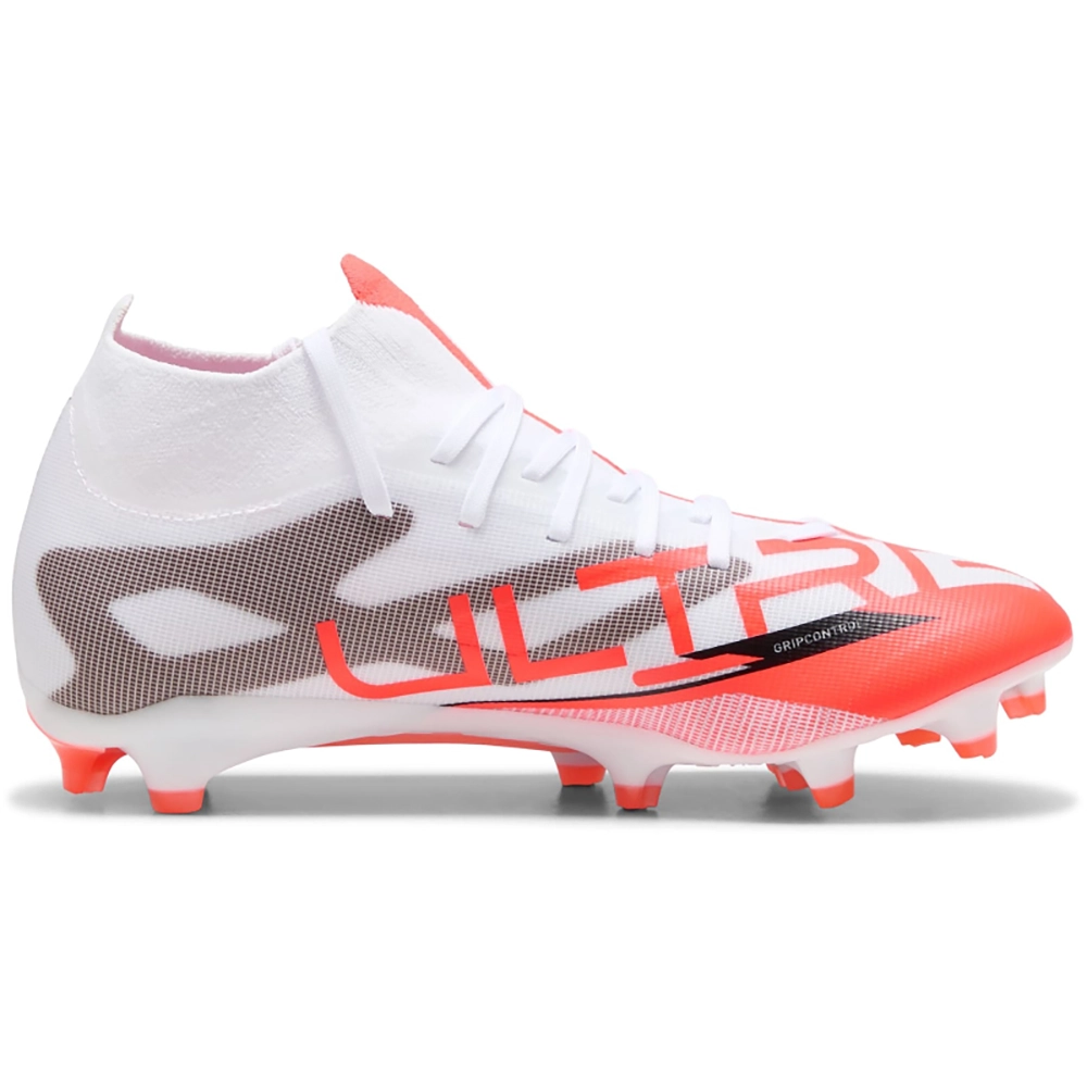 Puma ULTRA 5 MATCH+ FG/AG Damen Fußballschuhe – White/Black Glowing Red Puma ULTRA 5 MATCH+ FG/AG Damen Fußballschuhe – White/Black Glowing Red