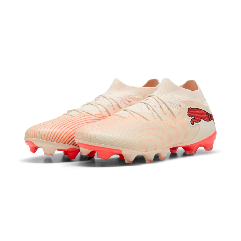 Puma FUTURE 9 MATCH FG/AG Fußballschuhe – Sugared Almond / White Ultra Red / Black