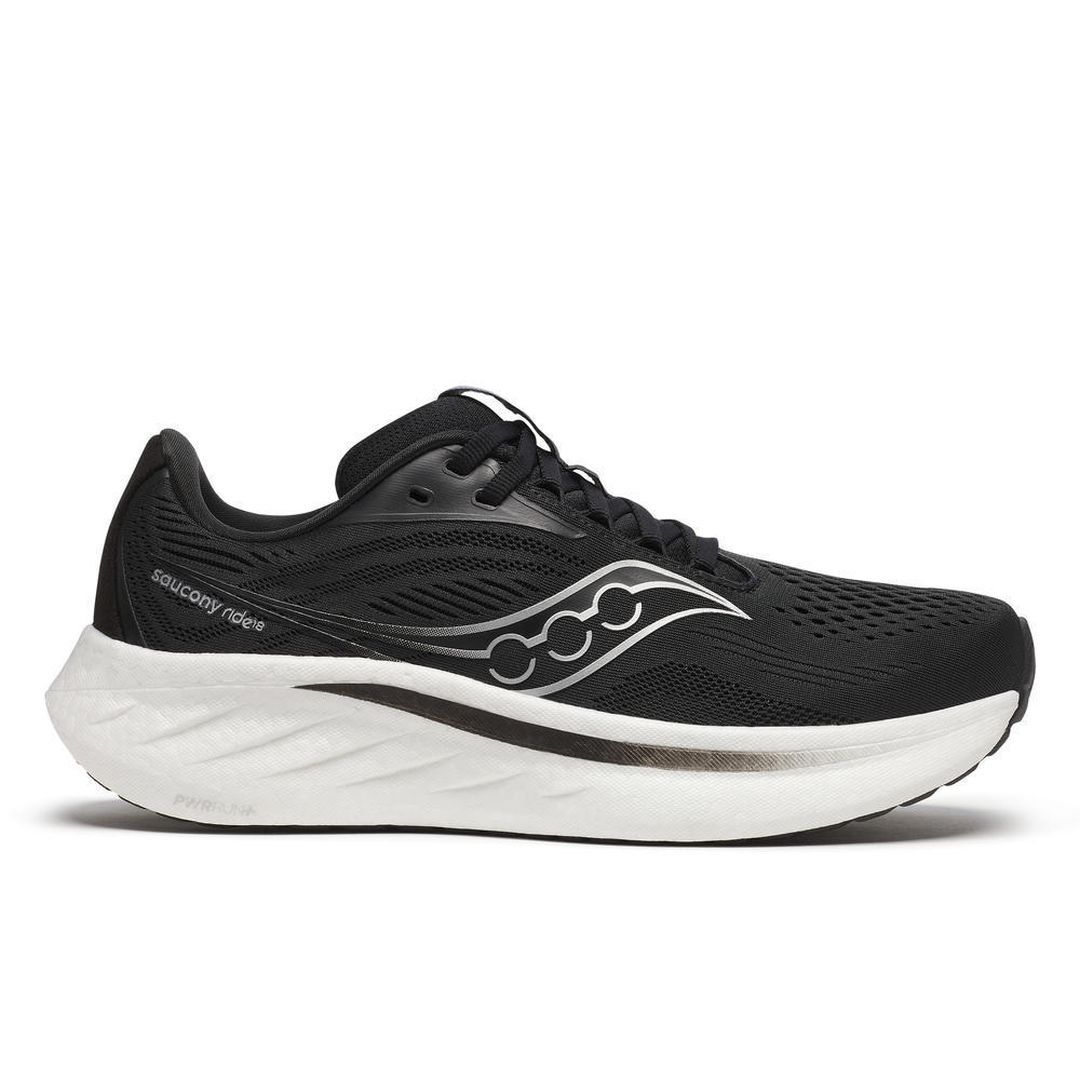 saucony Ride 18 Damen Neutral-Laufschuh - Black | White