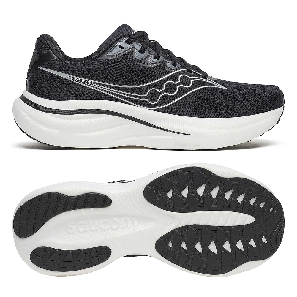 saucony Ride 19 Herren Neutral-Laufschuh - Black | Silver