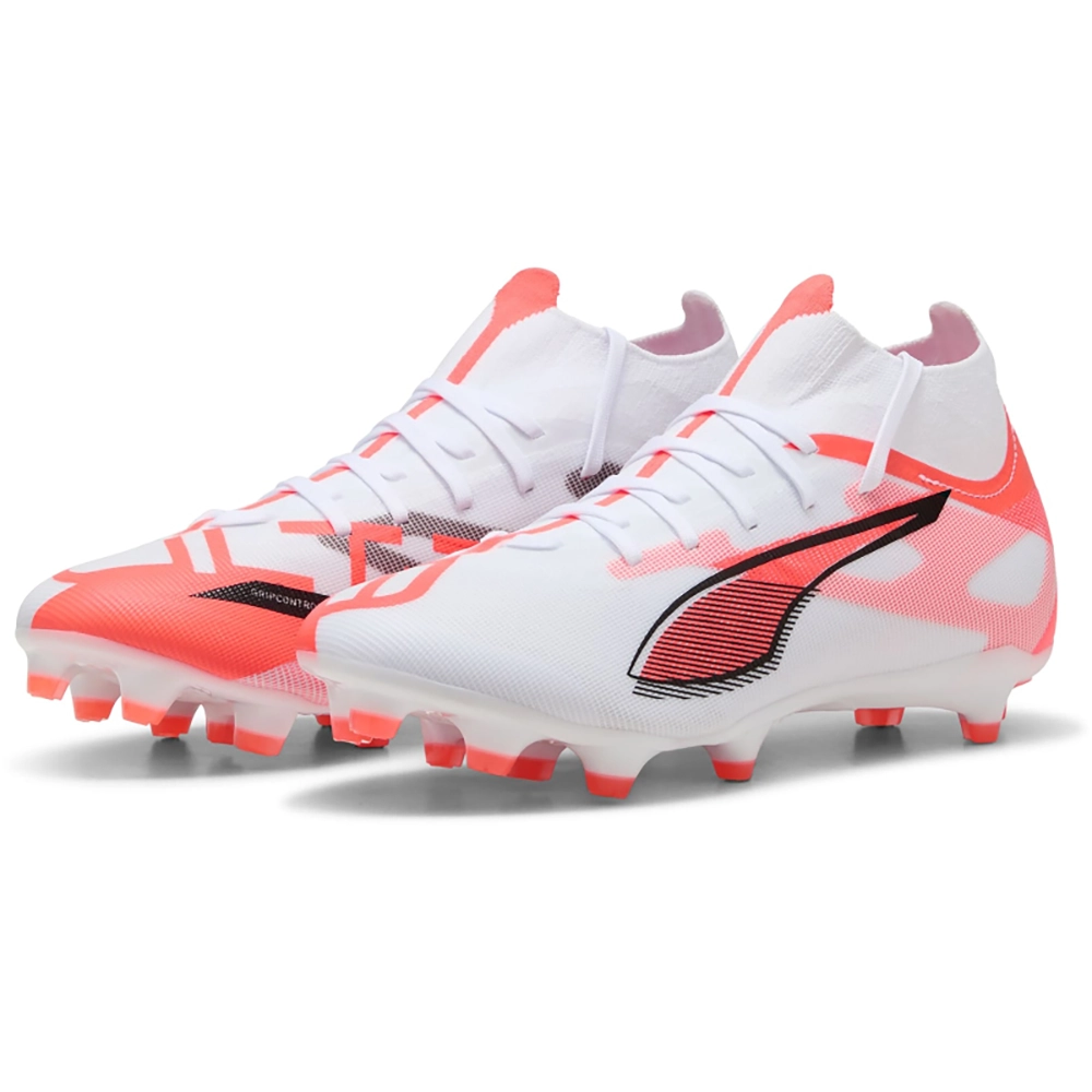 Puma ULTRA 5 MATCH+ FG/AG Damen Fußballschuhe – White/Black Glowing Red Puma ULTRA 5 MATCH+ FG/AG Damen Fußballschuhe – White/Black Glowing Red