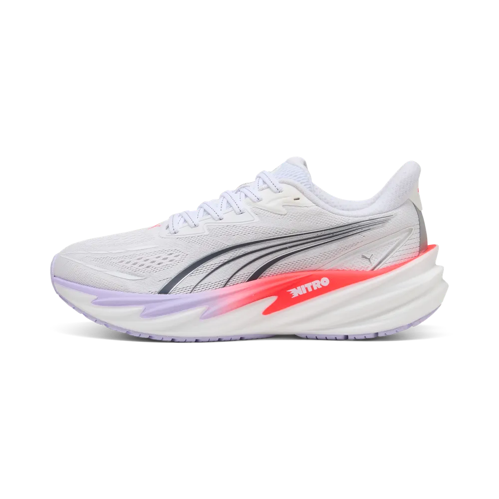 Puma Velocity NITRO™ 5 Laufschuhe für Damen – White/Ultra Red/Light Lavender 