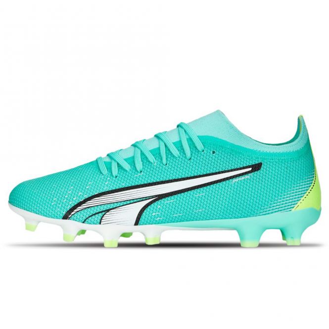 Puma ULTRA MATCH FG/AG Fussballschuh - Electric Peppermint White-Fast Yellow