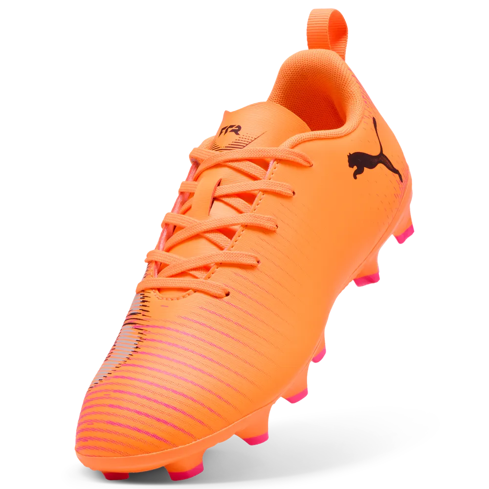 Puma FUTURE 8 PLAY FG/AG Jr Fußballschuhe Kinder – Heat Fire/Black Ravish