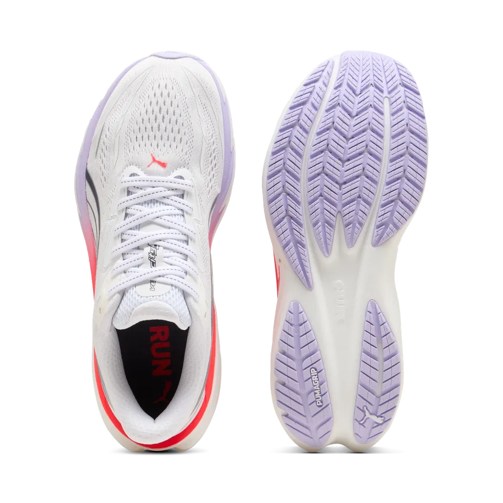 Puma Velocity NITRO™ 5 Laufschuhe für Damen – White/Ultra Red/Light Lavender 