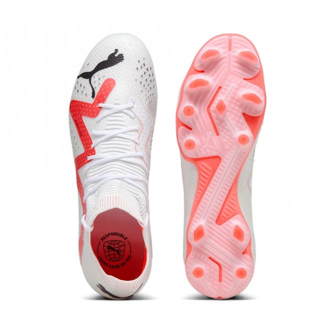 Puma FUTURE PRO FG/AG Fussballschuh - white black fire red Puma FUTURE PRO FG/AG Fussballschuh - white black fire red