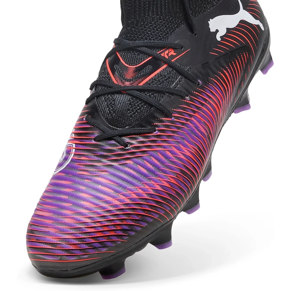Puma FUTURE 8 PRO FG/AG Jr Fußballschuhe Kinder – Black White/Glowing Red