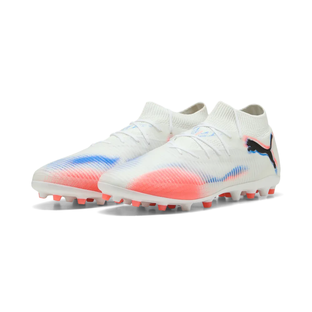 Puma FUTURE 8 PRO MG Fußballschuhe – White Black Glowing Red