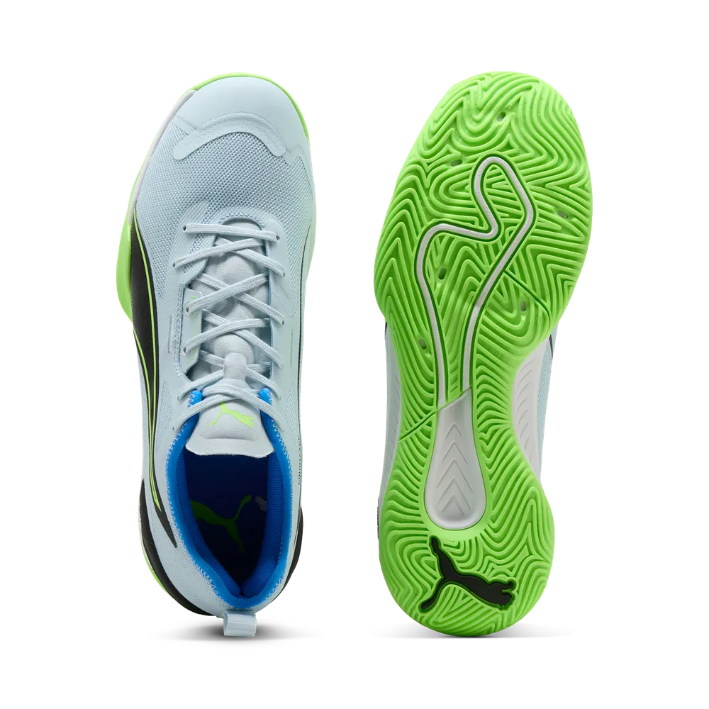 PUMA Eliminate NITRO 4 Hallenschuhe Unisex – Aqua/White/Black PUMA Eliminate NITRO 4 Hallenschuhe Unisex – Aqua/White/Black
