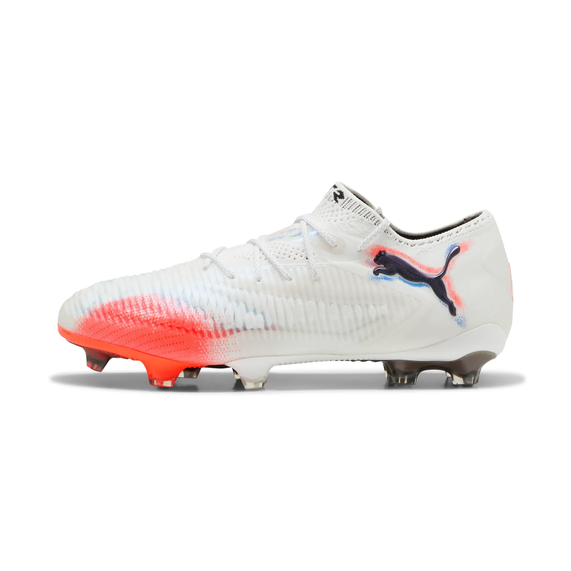 Puma FUTURE 8 ULTIMATE LOW FG Fußballschuhe Unisex – White Black Glowing Red 