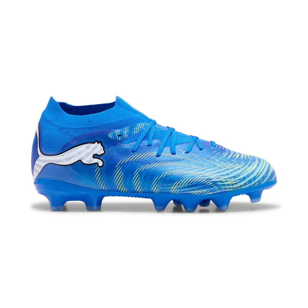 Puma FUTURE 9 PRO FG/AG Fußballschuhe Kinder – Ultra Blue / White / Luminous Blue / Black