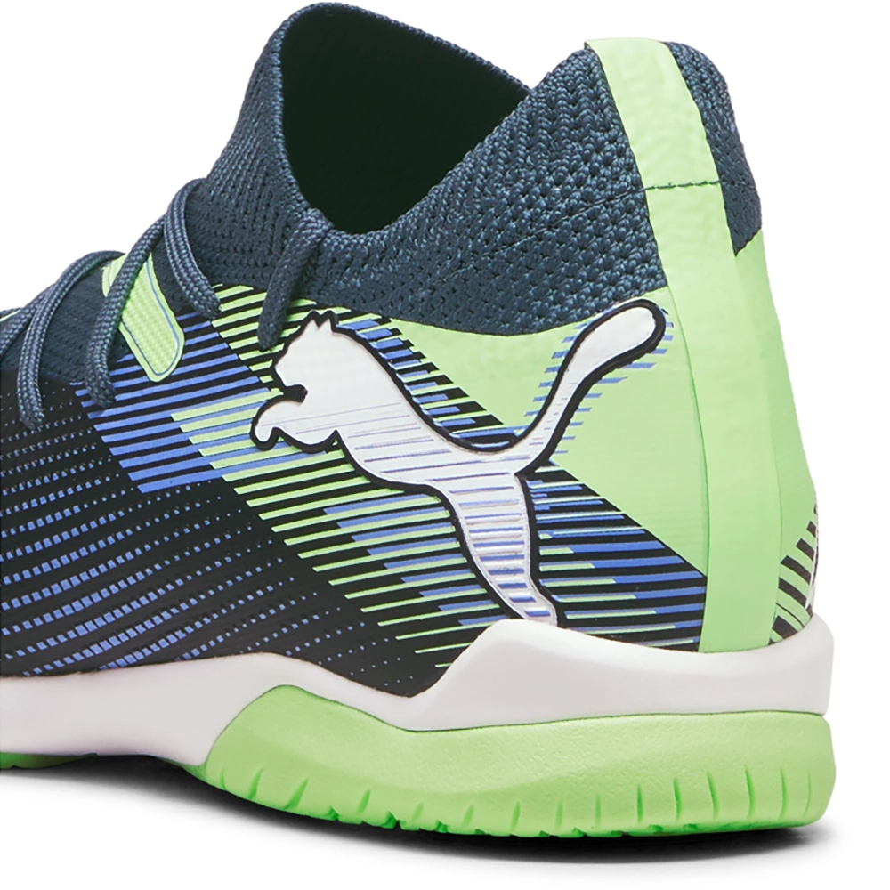 Puma FUTURE 7 MATCH IT + MID Jr Hallenfußballschuhe Kinder – Gray Skies/White Apple