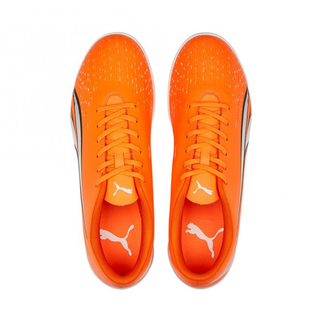 Puma ULTRA PLAY IT Hallenschuh - orange white blue glimmer Puma ULTRA PLAY IT Hallenschuh - orange white blue glimmer