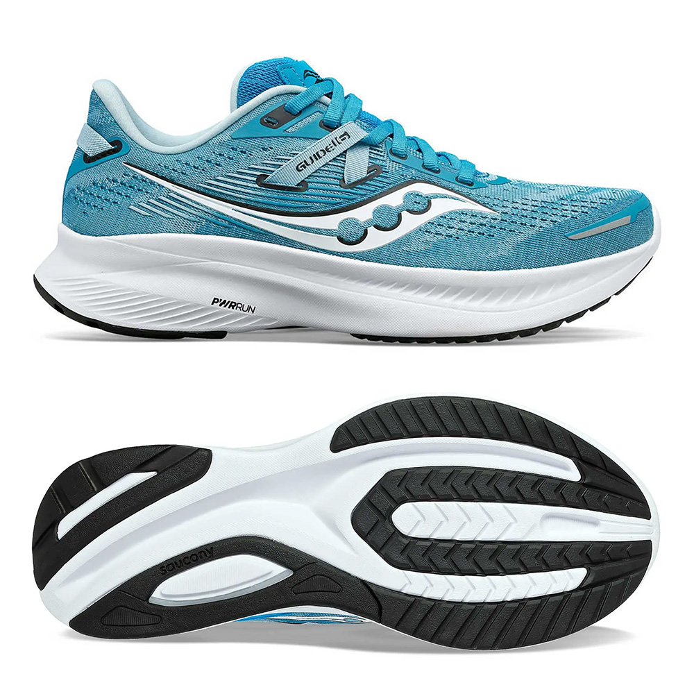 saucony Guide 16 Damen Stabilitäts- Laufschuh - ink/white